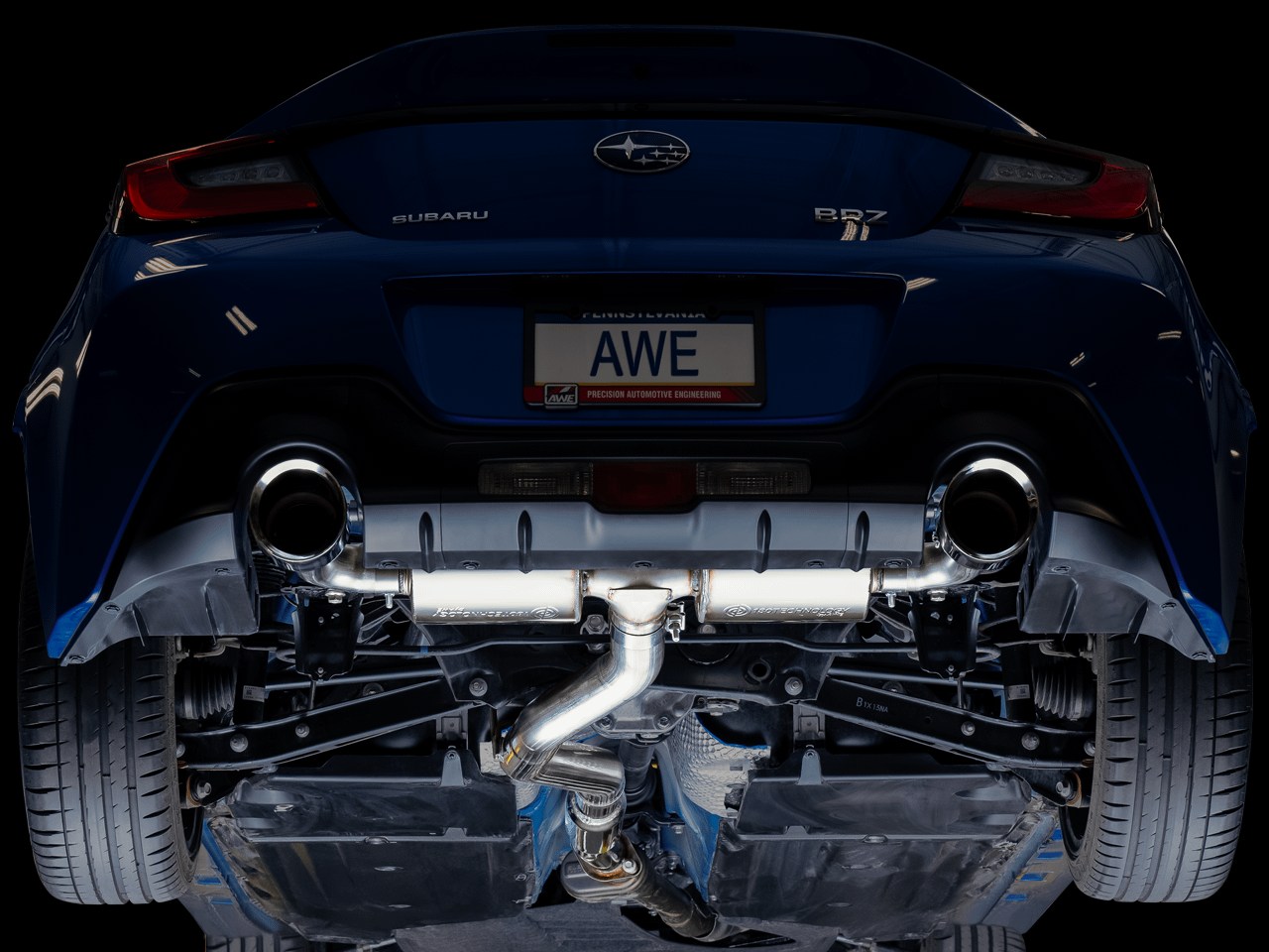 AWE Touring Edition Exhaust - Chrome Silver Tips (2016-2023 Subaru BRZ / Toyota GR86 / Toyota 86) - 3015-32486