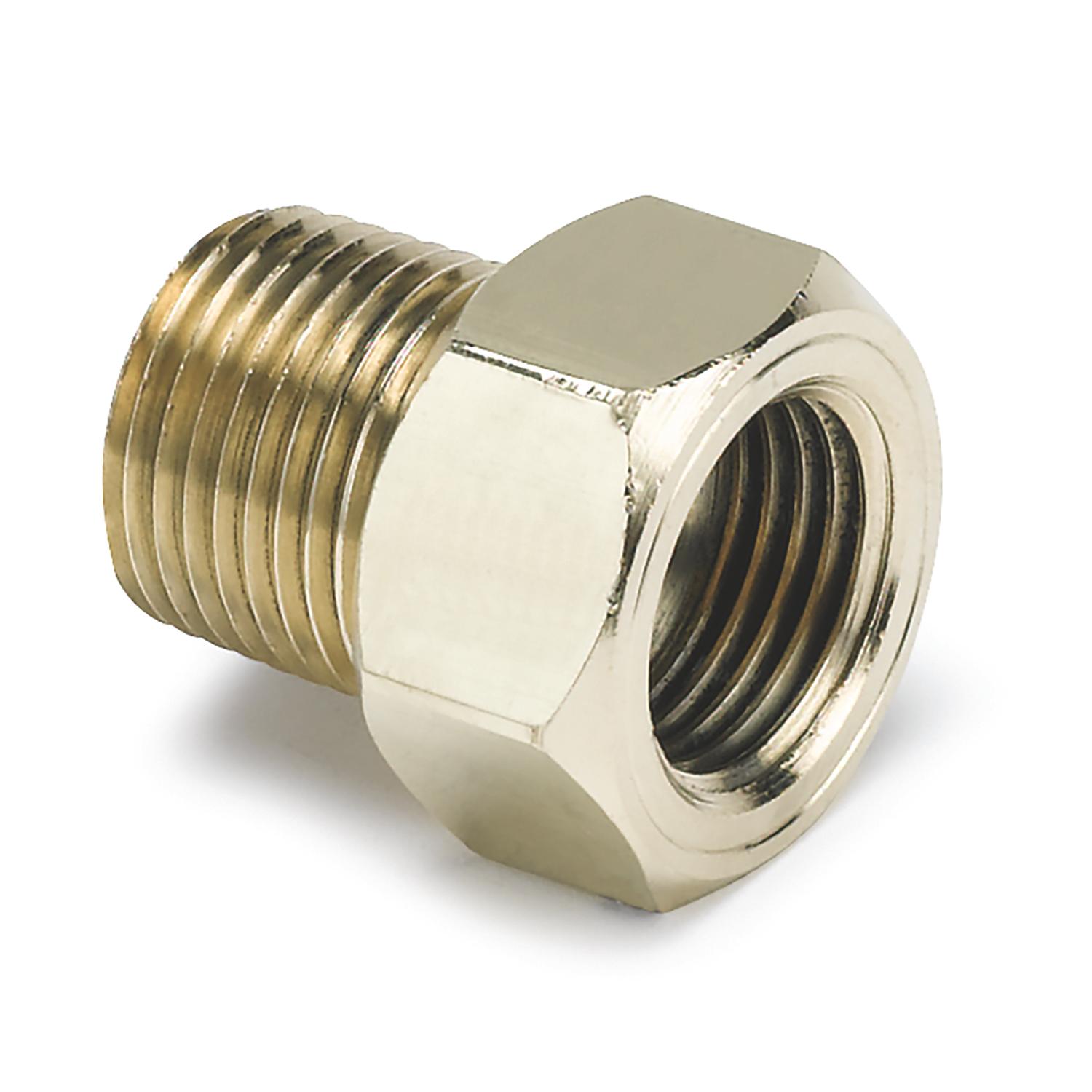 Auto Meter FITTING, ADAPTER, 3/8" NPT MALE, BRASS, FOR MECH. TEMP. GAUGE - 2263