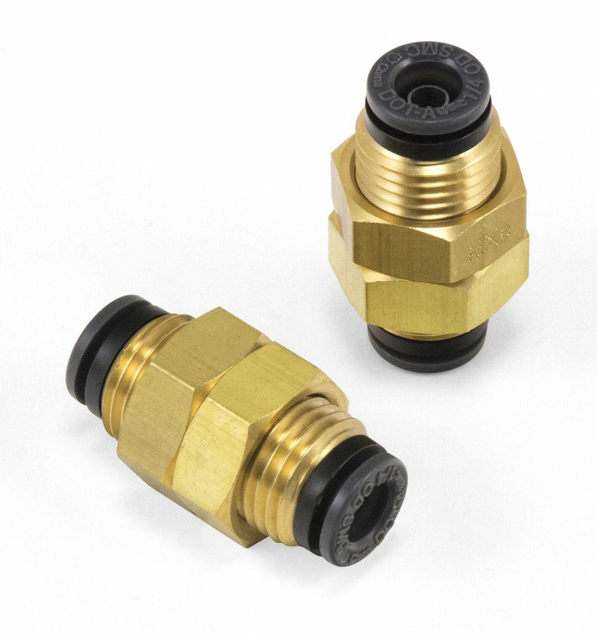 Air Lift Performance 22652 Bulkhead Union - 1/4" PTC x 1/4" PTC - DOT - SMC # KV2E07-00