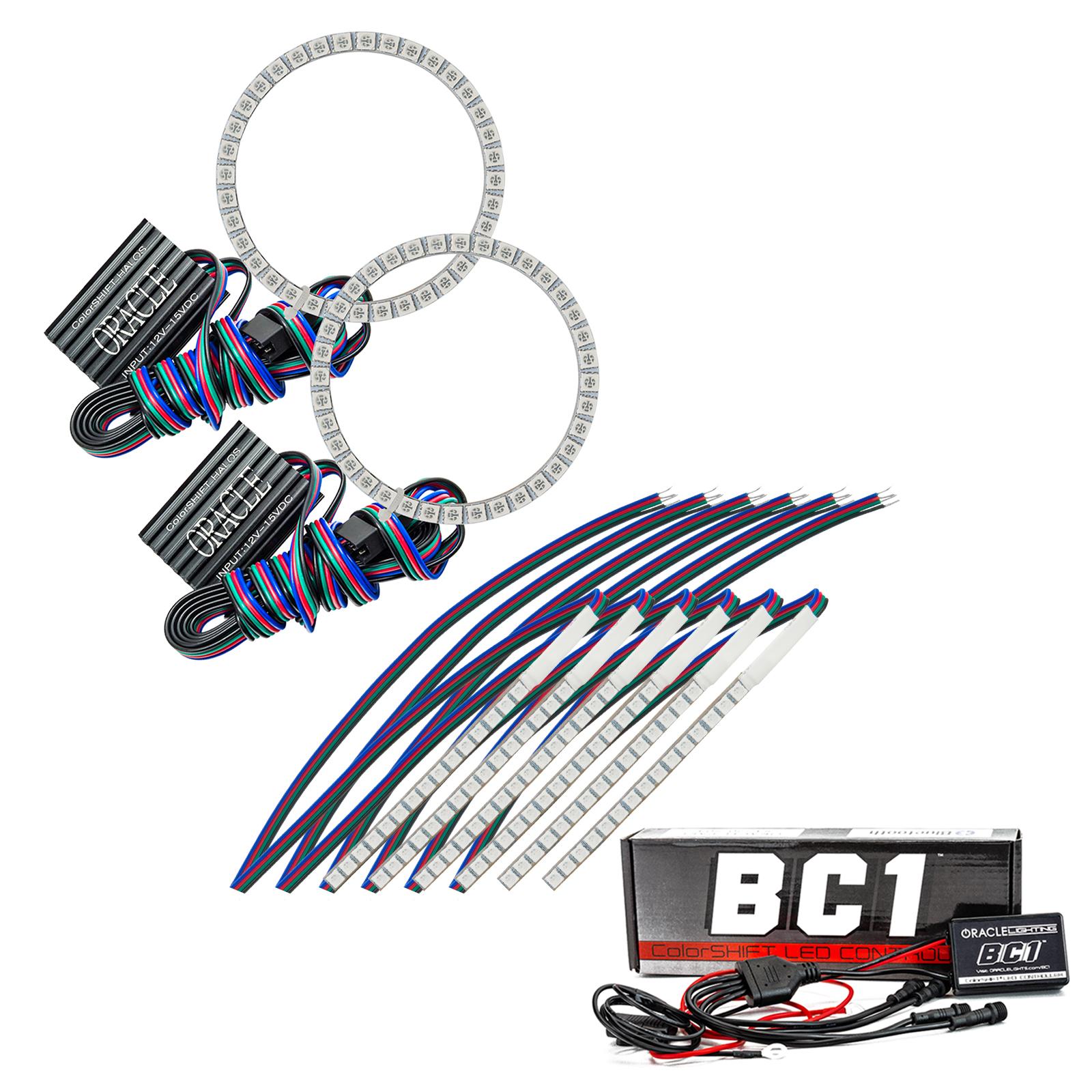 Oracle Lighting 2015-2017 Ford Mustang V6/GT/Shelby Colorshift(Tm) Drl Upgrade W/Halo Kit (2015-2017 Ford Mustang) - 2267-335