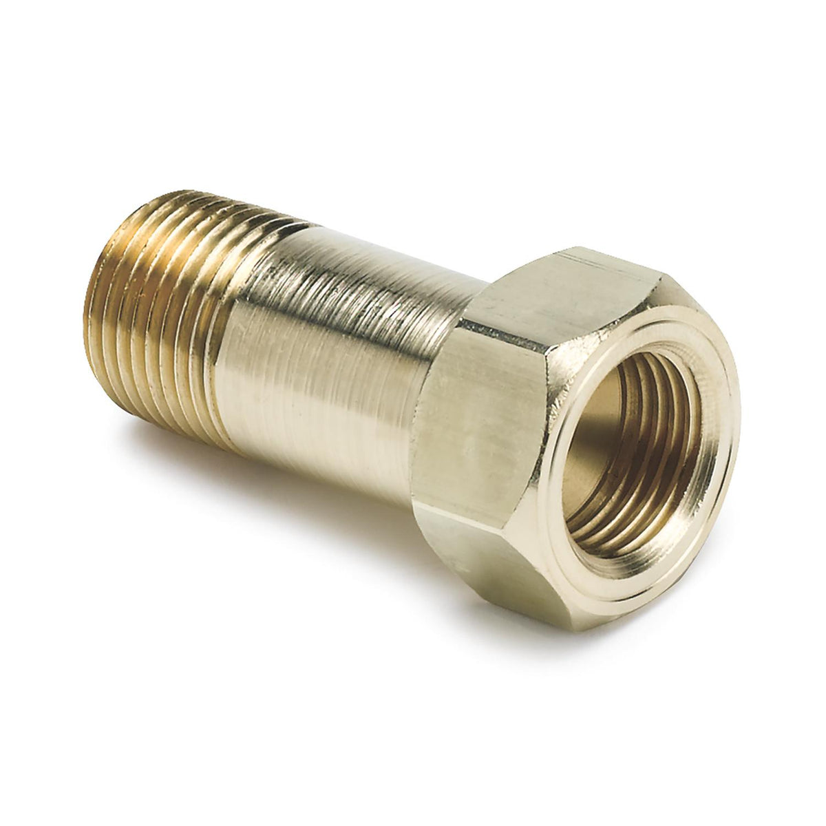 Auto Meter FITTING, ADAPTER, 3/8" NPT MALE, EXTENSION, BRASS, FOR MECH. TEMP. GAUGE - 2271
