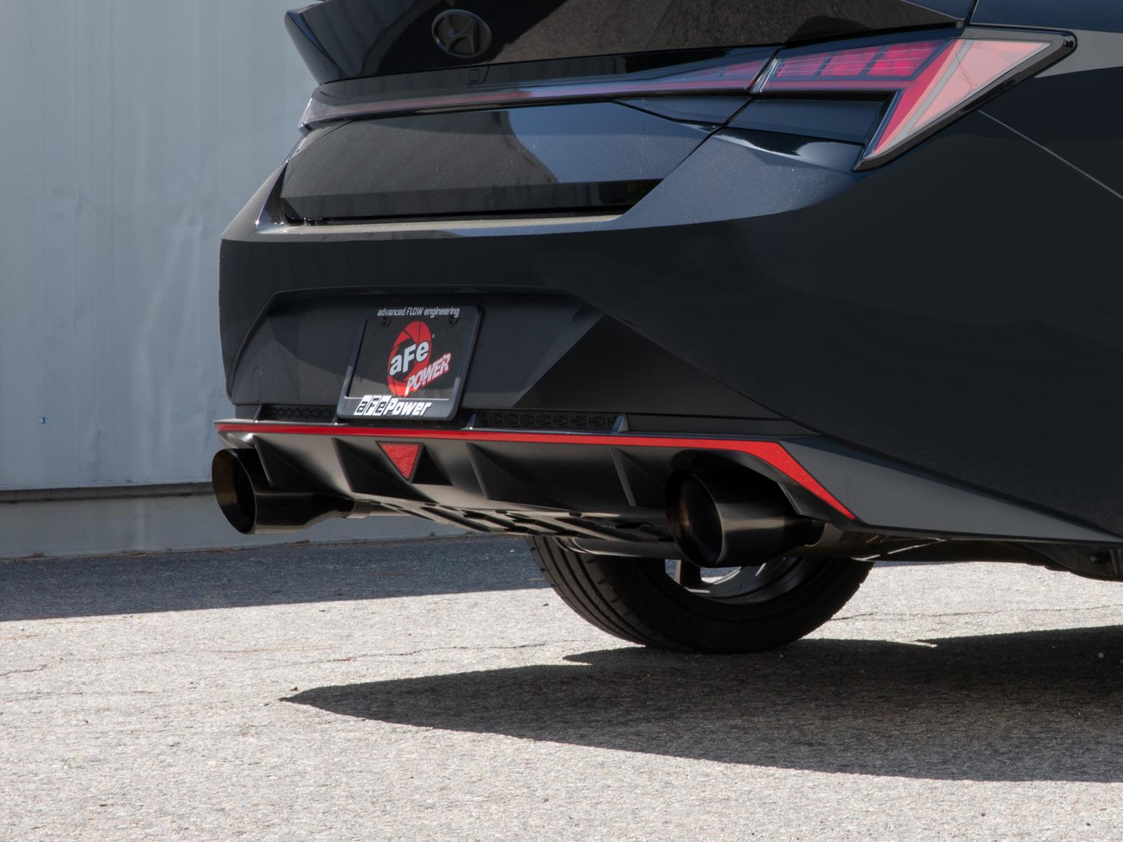 AFE Takeda 3 IN 304 Stainless Steel Cat-Back Exhaust w/ Black Tips Hyundai Elantra N 22-23 L4-2.0L (t) - 49-37028-B