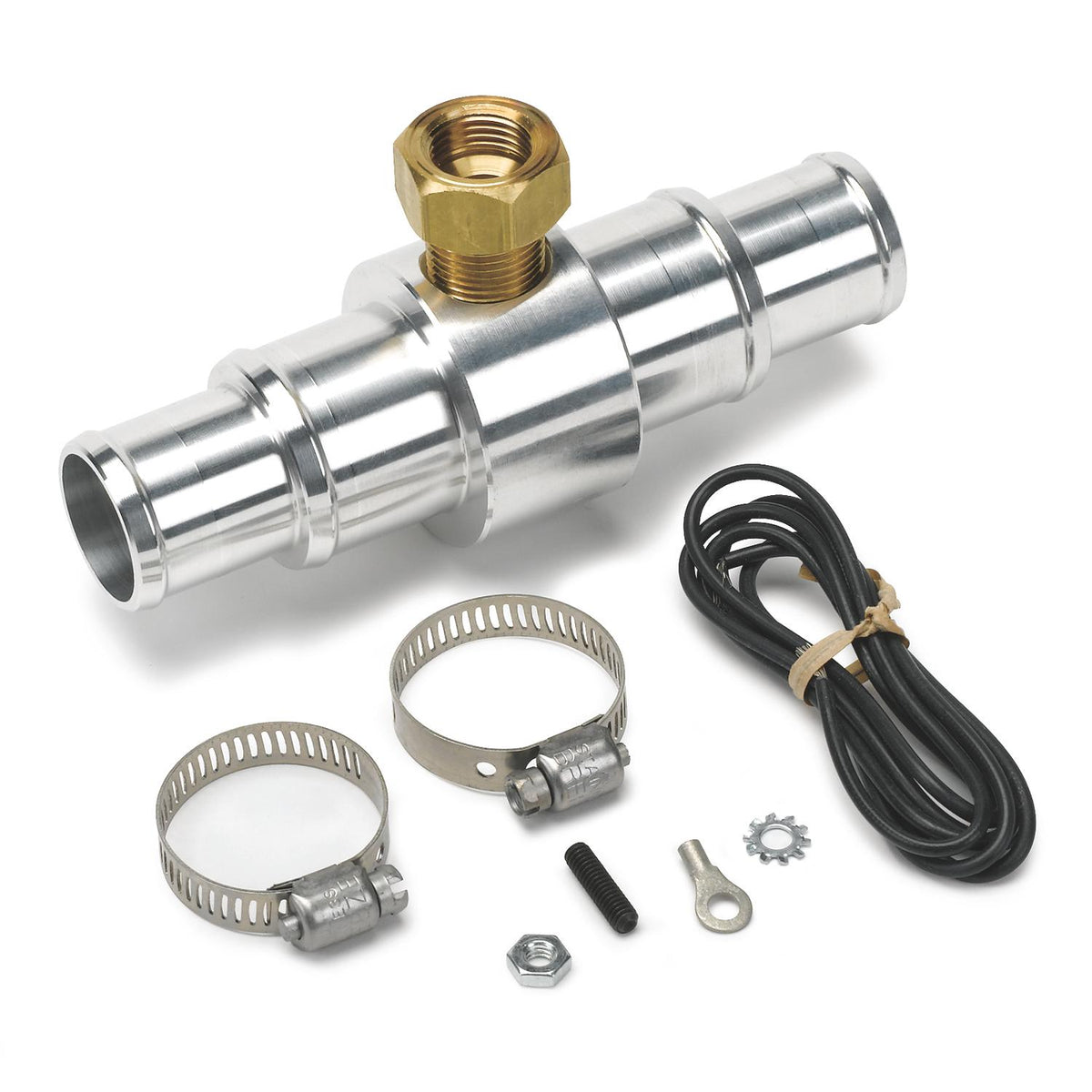 Auto Meter FITTING, ADAPTER, RADIATOR HOSE, 1" TO 1.25", 3/8" NPTF FEMALE, ALUMINUM - 2282