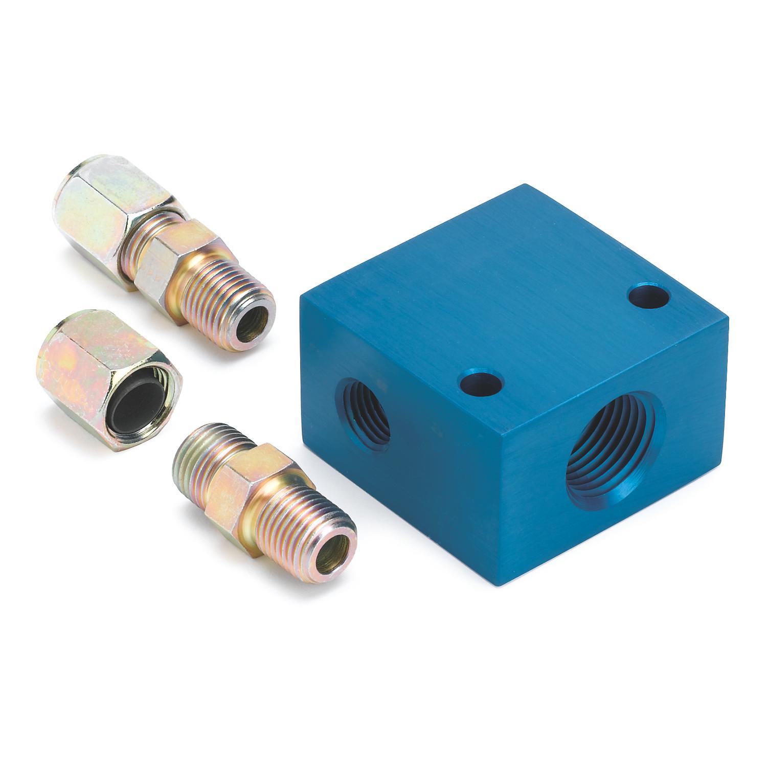 Auto Meter FITTING, ADAPTER, TRANSMISSION LINE, 3/8" OD TUBING, 1/2-1/16" NPTF - 2286