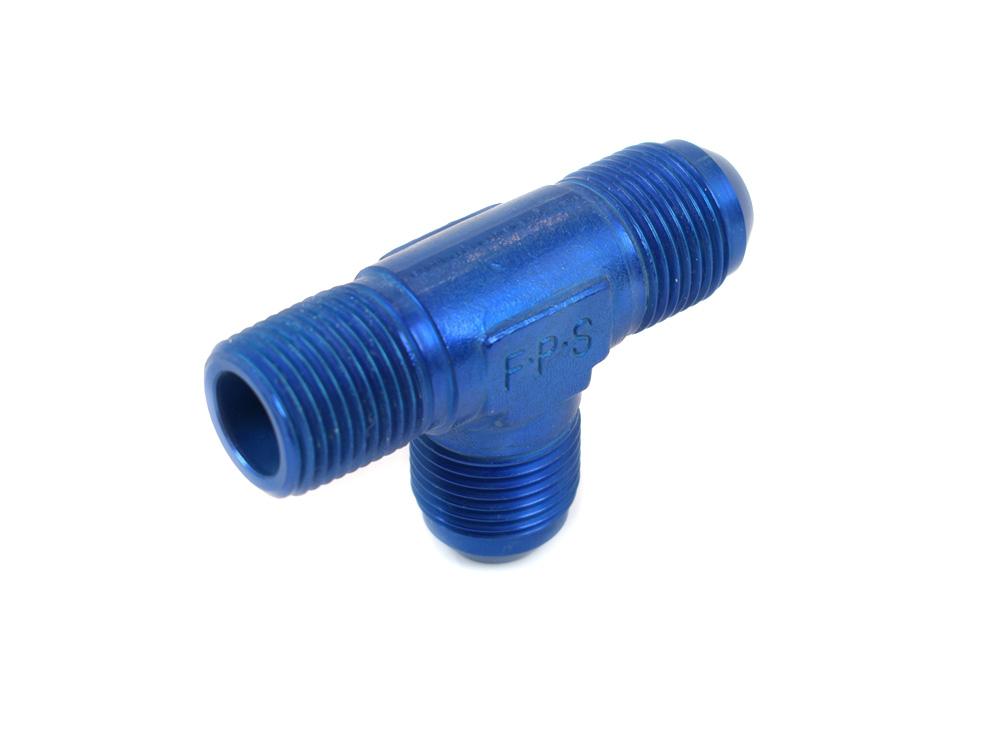 Canton Racing T Fitting 1/2 Inch NPT and 2 -10 AN Ports Aluminum - 23-245TA