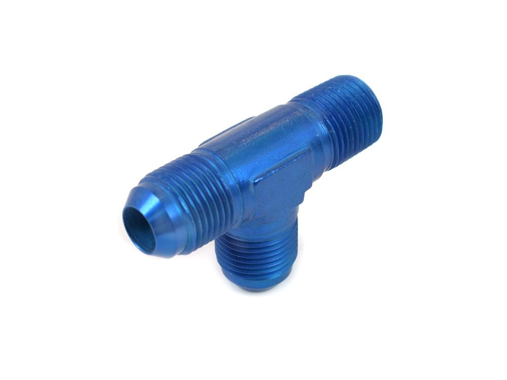 Canton Racing T Fitting 1/2 Inch NPT and 2 -10 AN Ports Aluminum - 23-245TA
