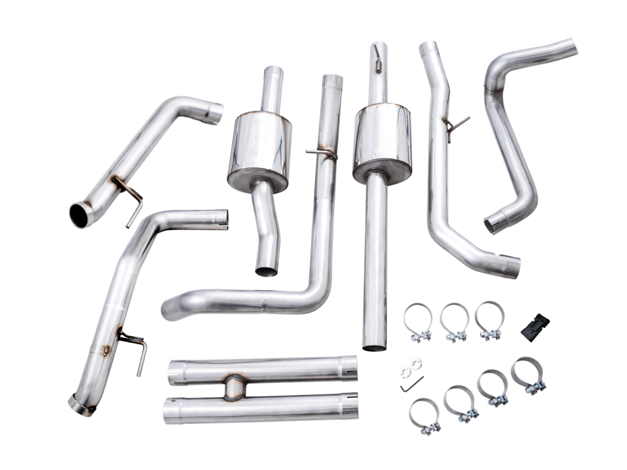 AWE 0FG Catback Exhaust - Dual Bashgaurd (No Tips) (2022-2023 GMC Silverado ZR2 / Sierra AT4X) - 3015-31972
