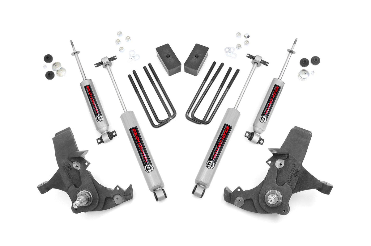 Rough Country 4-inch Lift Kit with Premium N2 Shocks (Chevy/GMC 1500 Truck & SUV) - 231N2
