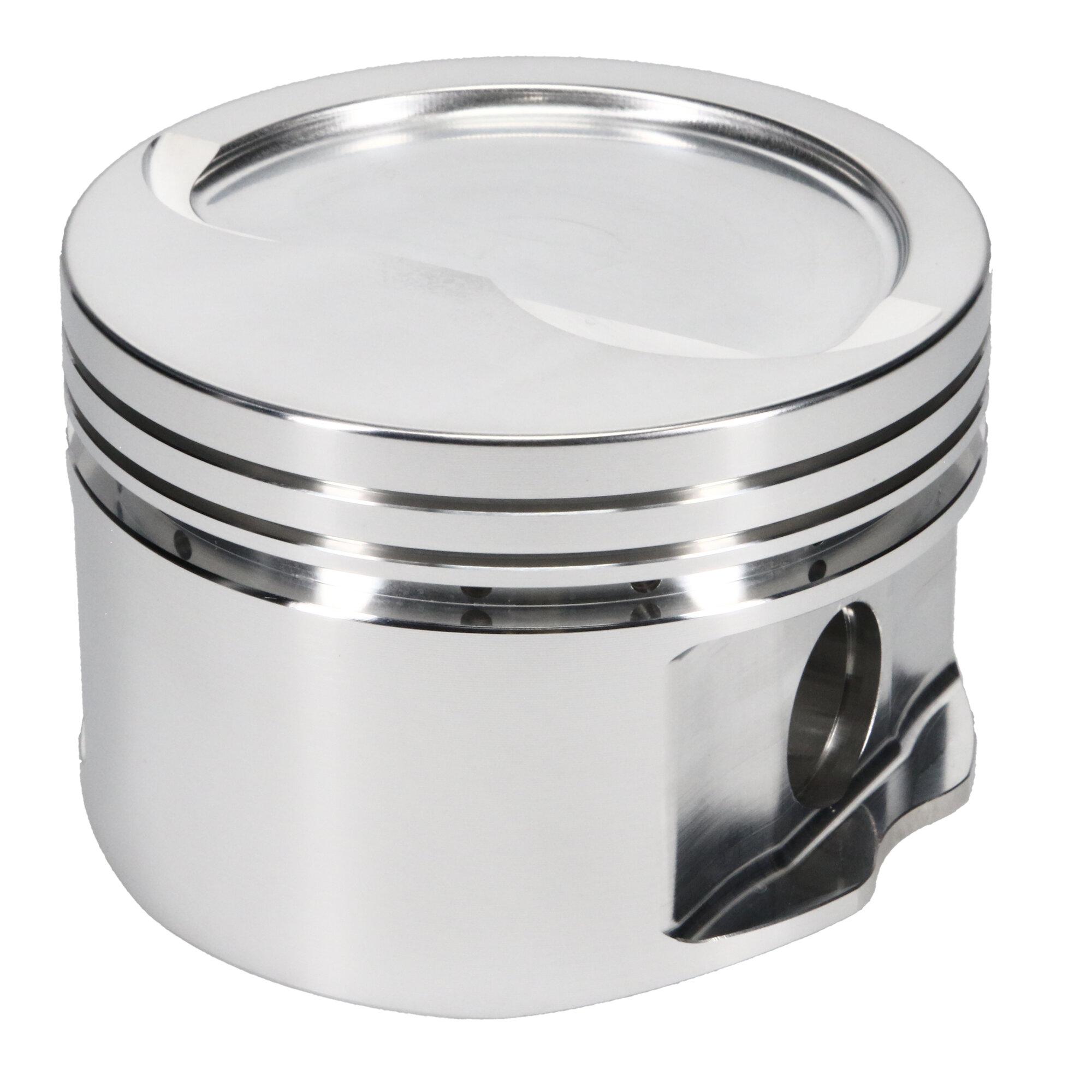 JE Pistons Piston Set, 2618, Inv Dome/Dish, 4.350 Bore, 2.058 CD, 0.990, Pin Dia, Set of 8. - 232456