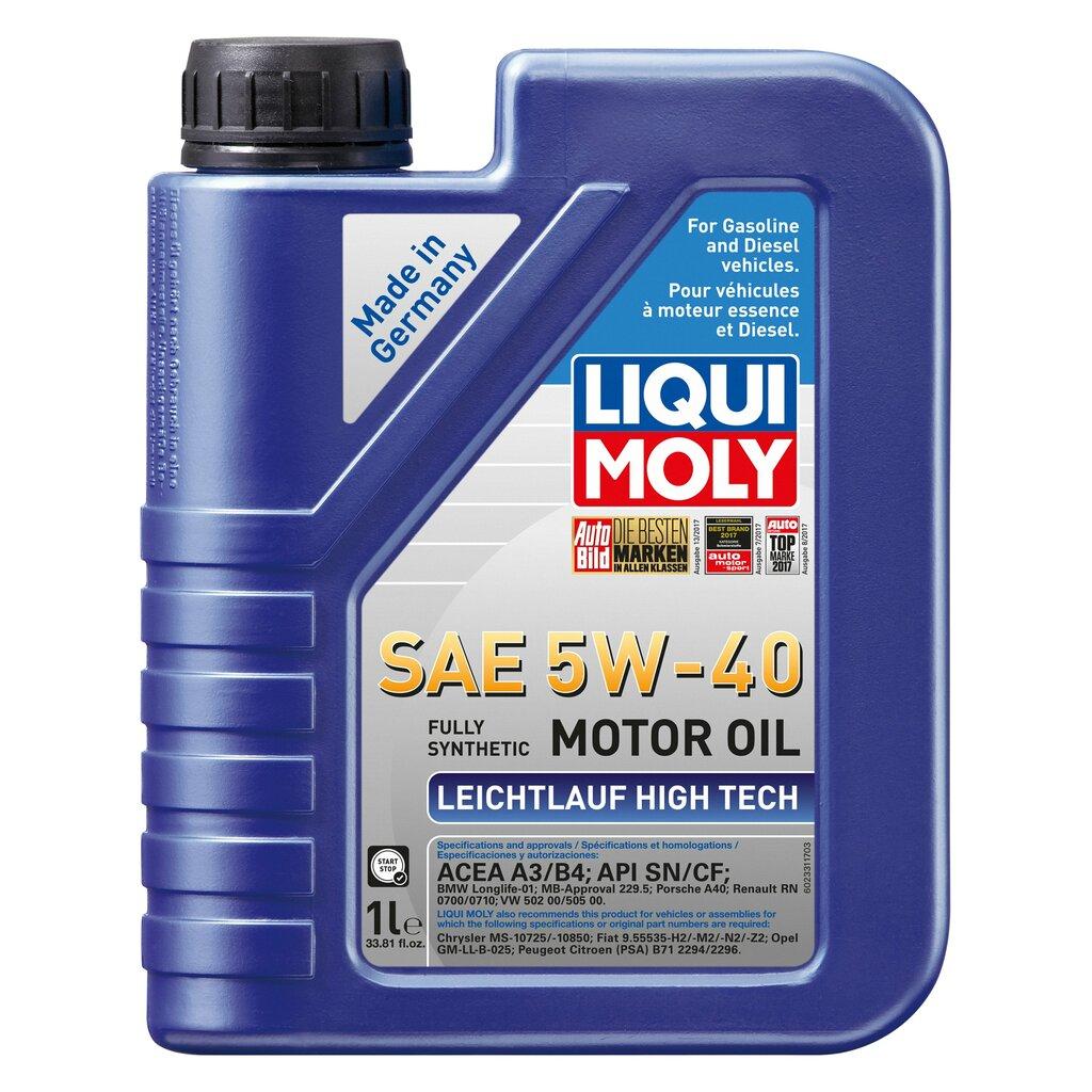 LIQUI MOLY Leichtlauf (Low Friction) High Tech 5W-40  - 1 Liter (Case of 6) - 2331