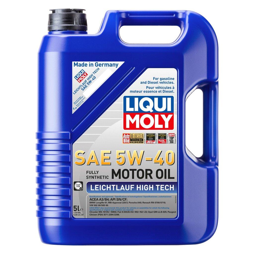 LIQUI MOLY Leichtlauf (Low Friction) High Tech 5W-40  (Case of 4) - 5 Liter - 2332