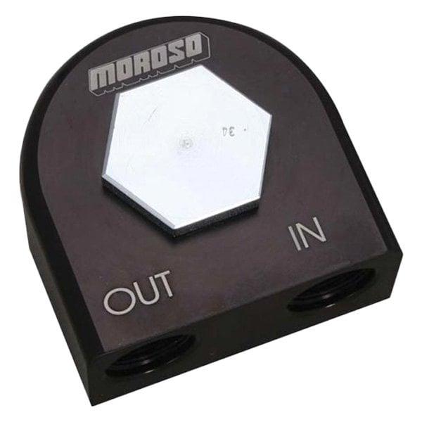 Moroso Filter Adapter, Remote, 90 Deg 22 Mm 1.5 In. Thread - 23686