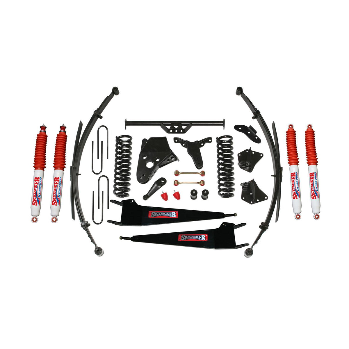 Skyjacker Suspension Lift Kit w/Shock 6 Inch Lift Incl. Front/Rear Springs Radius Arm Brackets Pitman Arm Bump Stops Sway Bar End Links Rear U Bolt Kit - 236BHKS-AH