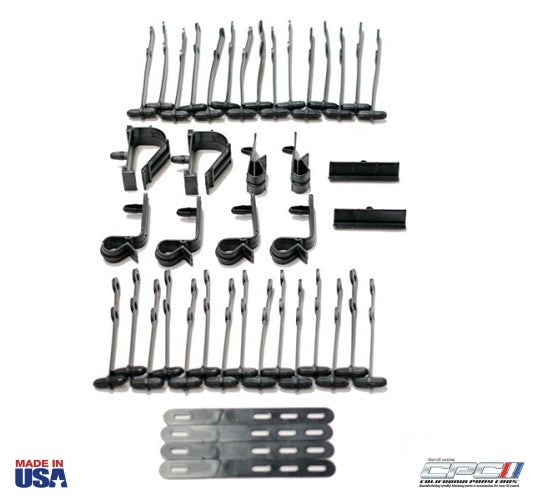 California Pony Cars 1967-1968 Premium Quality Mustang Wire Loom Clip Kit, 36 Piece Kit - ELE-678-560