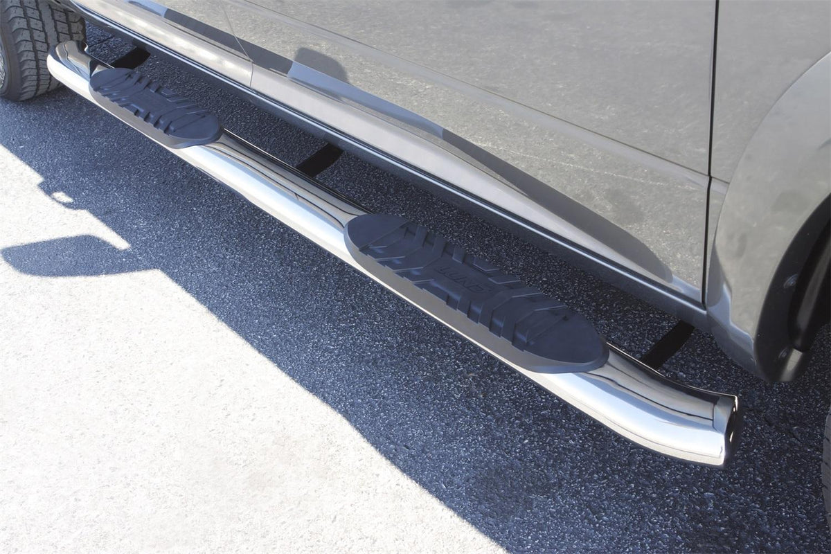 Lund 5 Inch Oval Curved Nerf Bars - Polished Stainless (2009-2024 Dodge, Ram Fitment) - 23785007