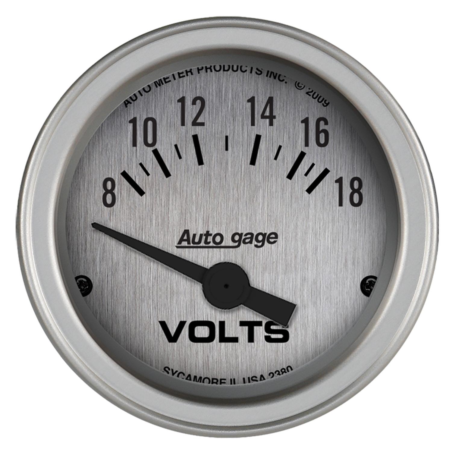 Auto Meter 2-1/16" VOLTMETER, 8-18V, AUTO GAGE - 2380