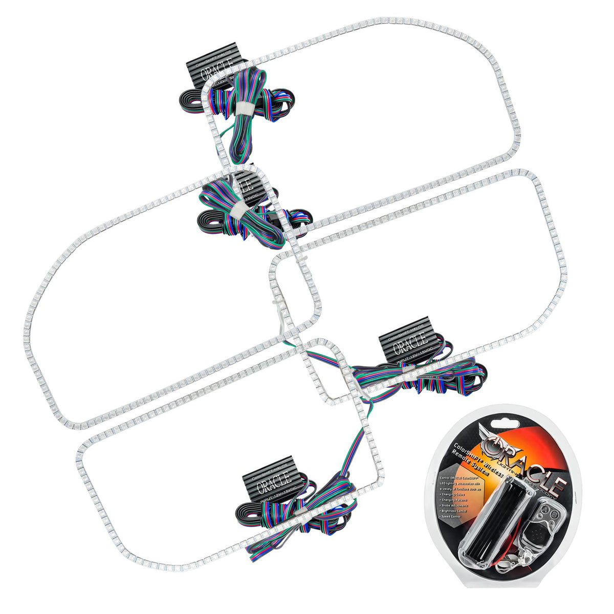 Oracle Lighting Colorshift Halo Kit, Square Ring Design (2011-2016 F-250 Super Duty, F-350, F-350 Super Duty) - 2383-330