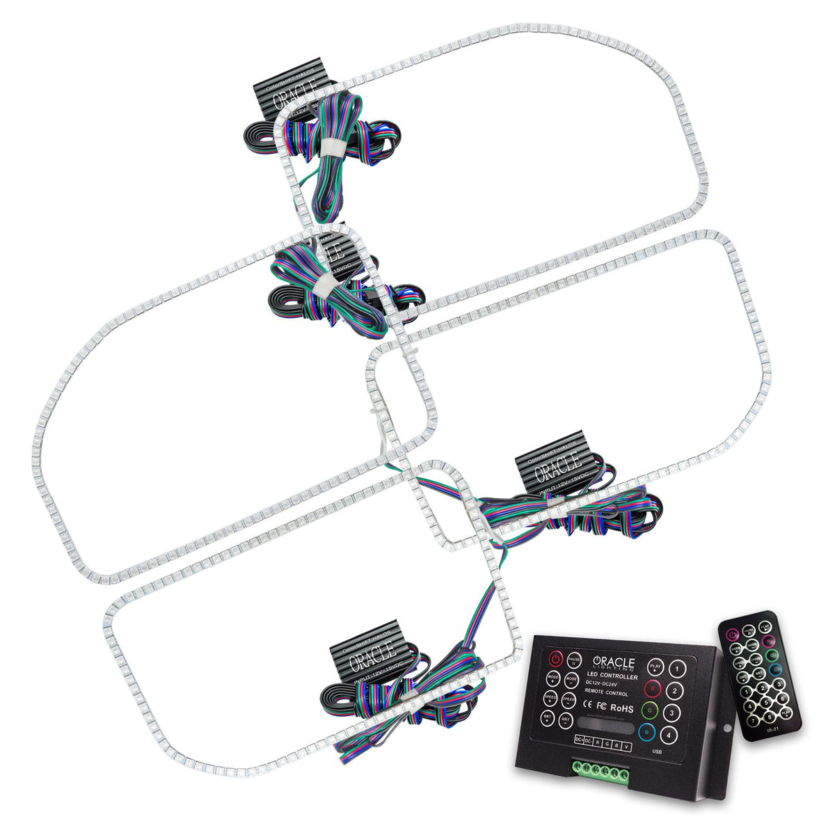 Oracle Lighting Colorshift Halo Kit, Square Ring Design, Colorshift 2.0 (2011-2016 F-250 Super Duty, F-350, F-350 Super Duty) - 2383-333