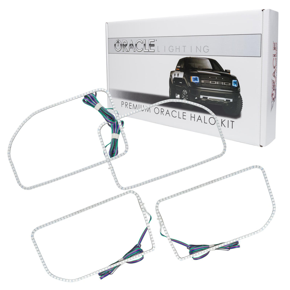Oracle Lighting Colorshift Halo Kit, Square Ring Design, Colorshift - No Controller (2011-2016 F-250 Super Duty, F-350, F-350 Super Duty) - 2383-334