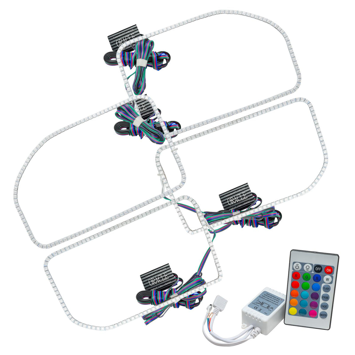 Oracle Lighting Colorshift Halo Kit, Square Ring Design, Colorshift - Simple (2011-2016 F-250 Super Duty, F-350, F-350 Super Duty) - 2383-504
