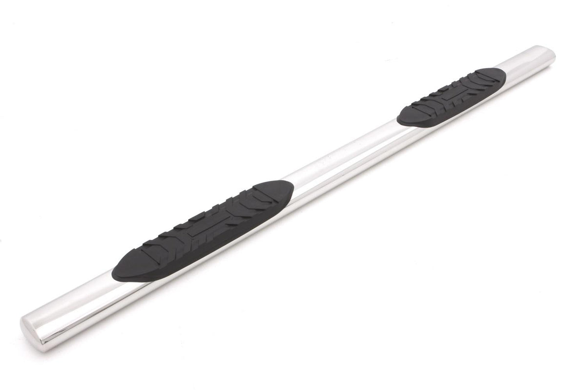 Lund 5 Inch Oval Straight Nerf Bars - Polished Stainless (1999-2013 Silverado 1500, Sierra 1500) - 23976005