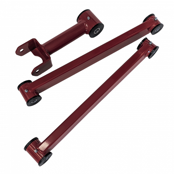 J&M Lower & Upper Control Arm Launch Kit - Red (2011-2014 Mustang) - 30111R