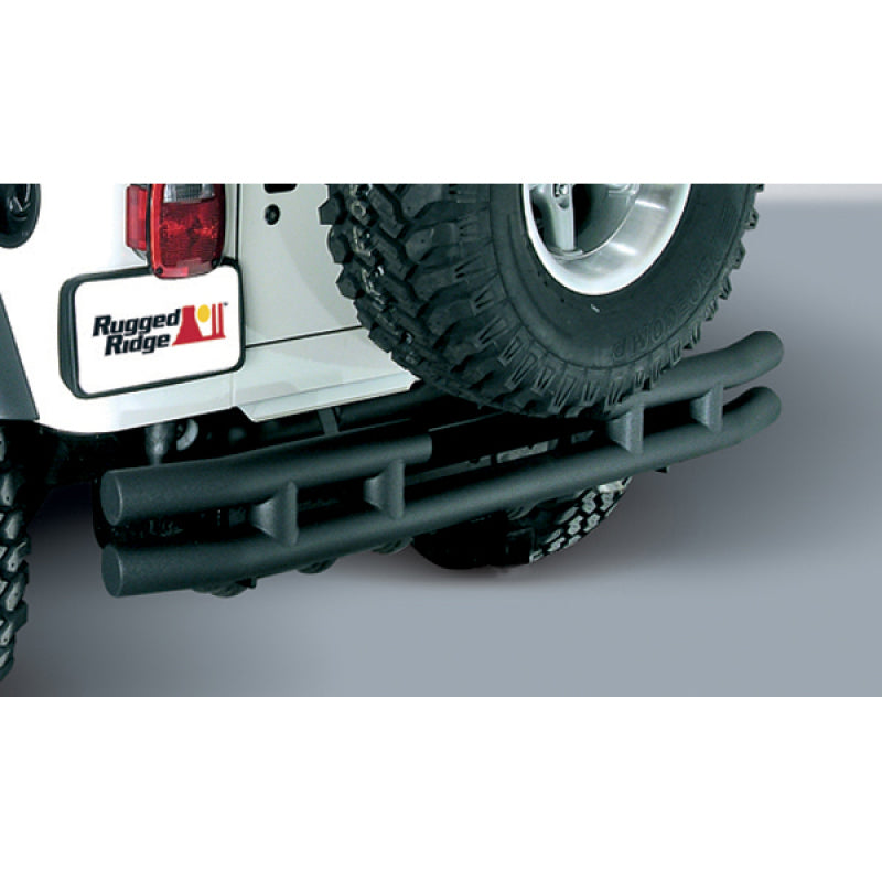 Rugged Ridge Double Tube Bumper Rear 3 Inch; 55-86 Jeep Cj - 11571.01