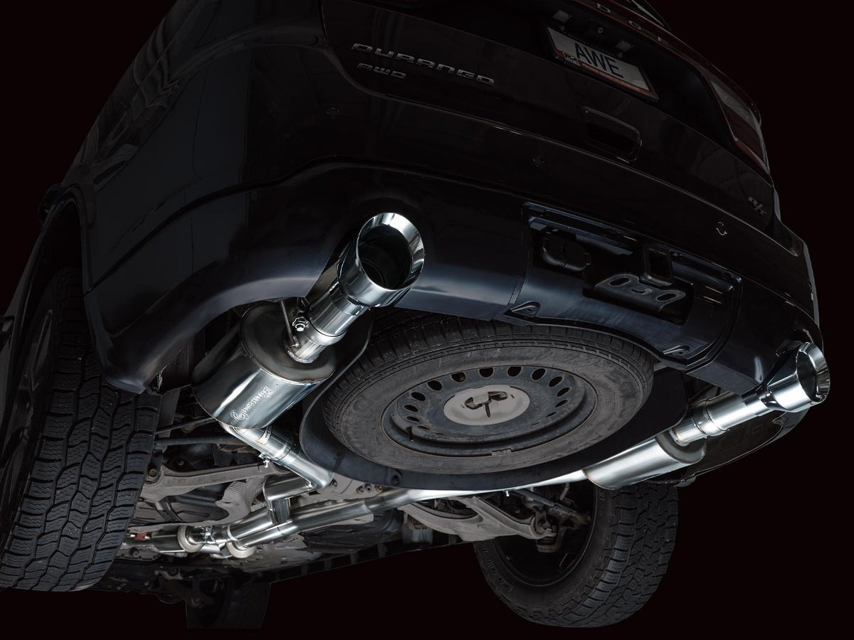 AWE Touring Edition Exhaust - Chrome Silver Tips (2011-2024 Dodge Durango 5.7L) - 3015-32575