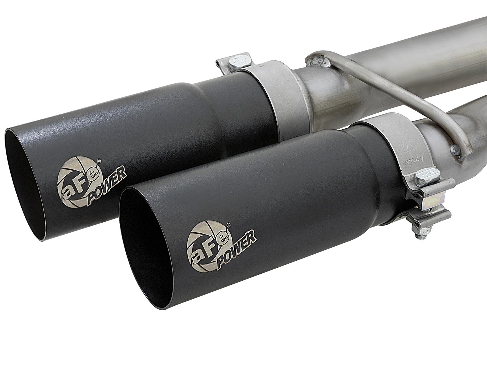 AFE Rebel Series 2-1/2" Cat-Back Exhaust System w/ Black Tip (2017-2021 Titan) - 49-46126-B