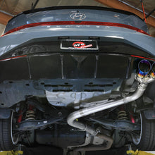 AFE Takeda 3 IN 304 Stainless Steel Axle-Back Exhaust w/ Blue Flame Tips (2021-2025 Elantra N Line) - 49-37045-L