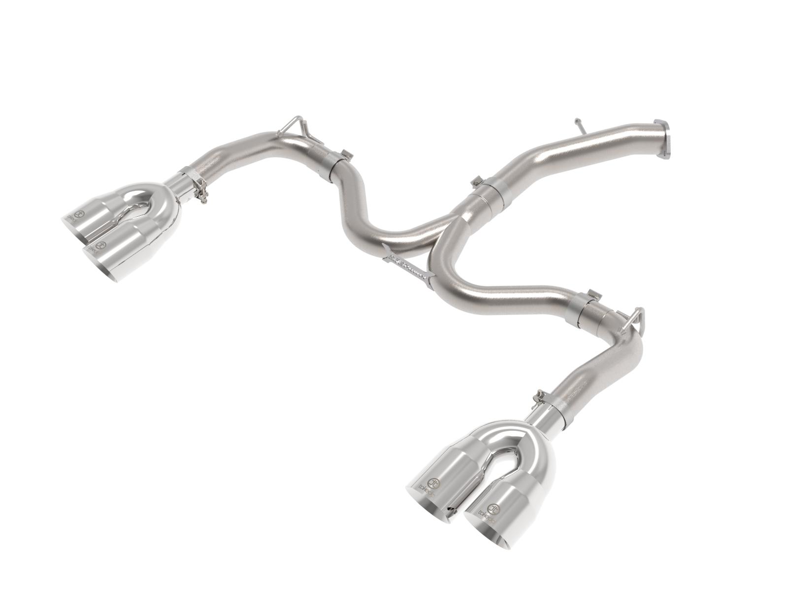 AFE Takeda 3 IN to 2-1/2 IN 304 Stainless Steel Axle-Back Exhaust w/ Polished Tips (2022-2024 Forte GT) - 49-37039-P