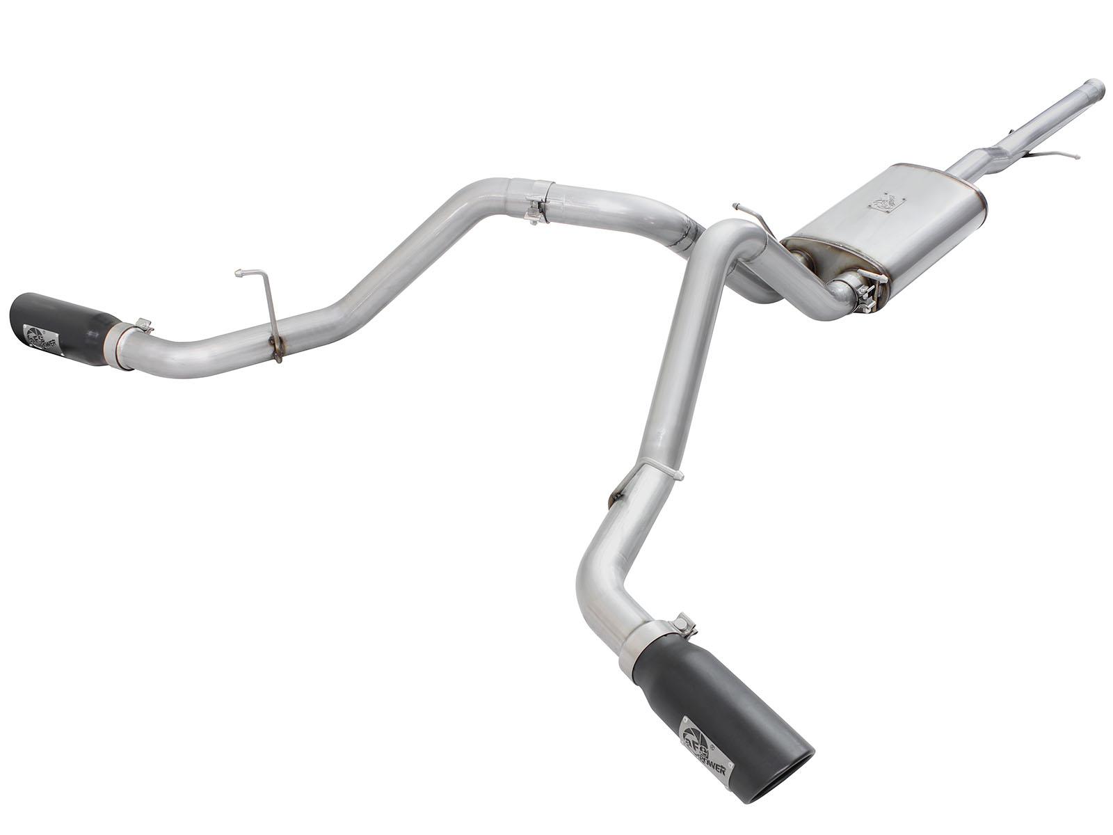 AFE MACH Force-Xp 3 IN 409 Stainless Steel Cat-Back Exhaust System w/Black Tip - 49-44057-B