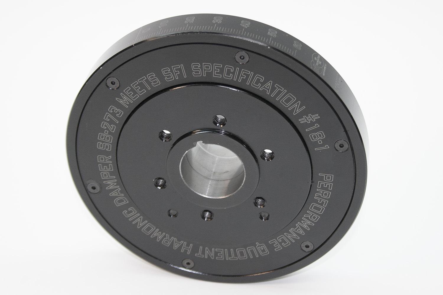 PRW Damper, Steel Race, Sfi-Rated, Chrysler-Mopar 273-360, 1964-2003 La & Magnum, Int/Ext Bal, 7.30" Od, Black - 2431841