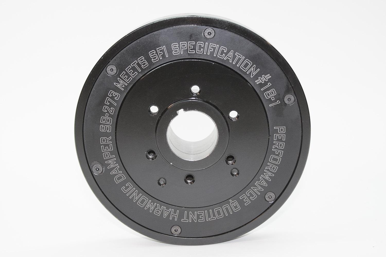 PRW Damper, Steel Race, Sfi-Rated, Chrysler-Mopar 273-360, 1964-2003 La & Magnum, Int/Ext Bal, 7.30" Od, Black - 2431841