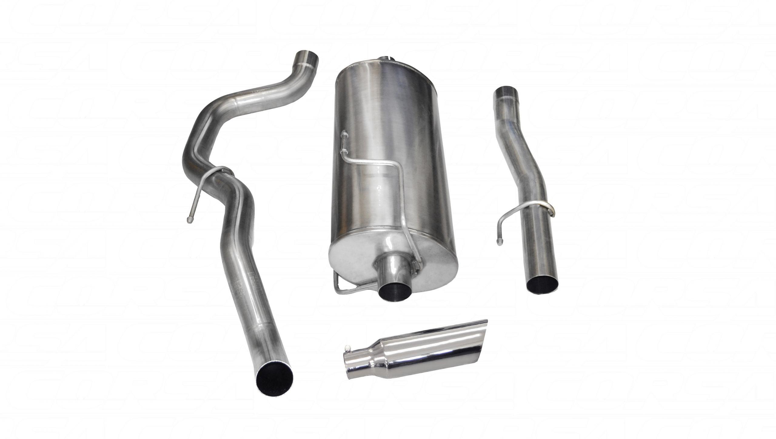 Corsa 24480 3" Single Side Exit Sport Catback Exhaust System with 4" Polished Slash Cut Tip (2010-2013 Ram 2500 Reg / Short)