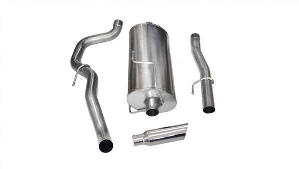 Corsa 24481 3" Single Side Exit Sport Catback Exhaust System with 4" Polished Slash Cut Tip (2010-2013 Ram 2500 Crew / Short)