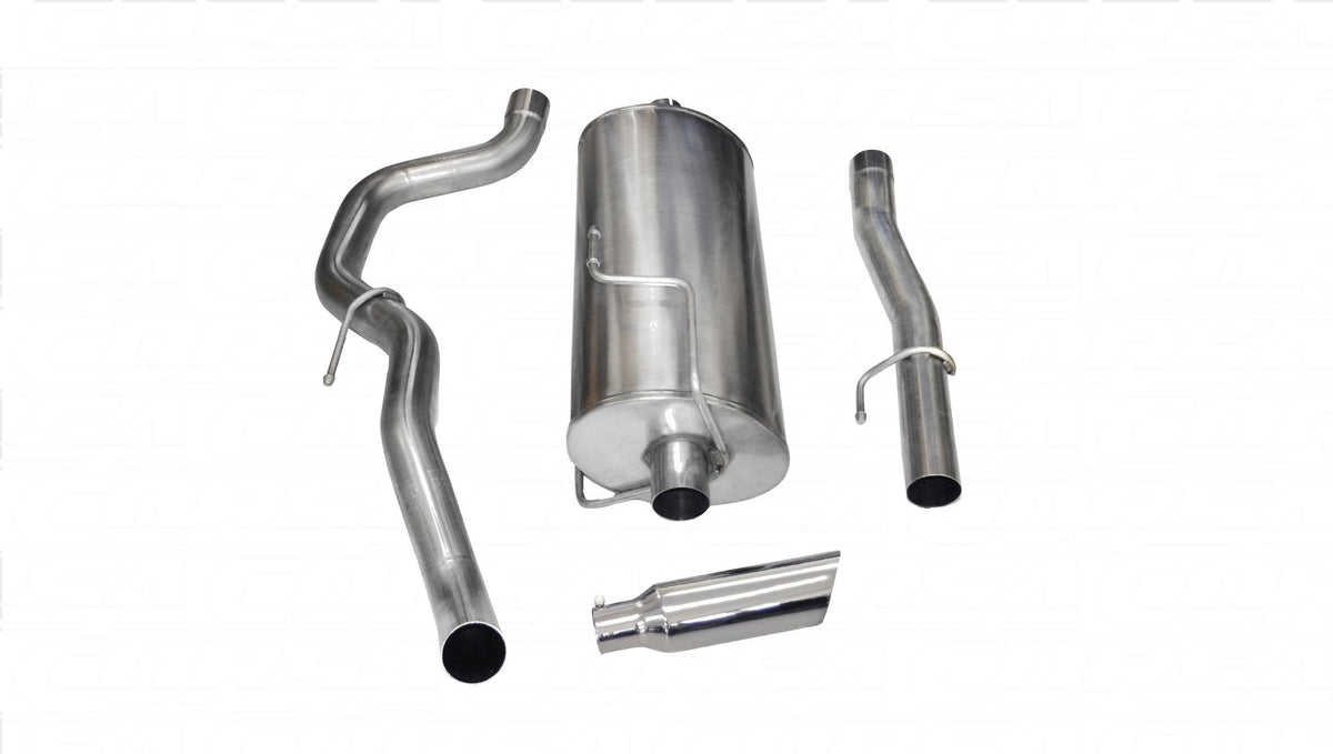 Corsa 24482 3" Single Side Exit Sport Catback Exhaust System with 4" Polished Slash Cut Tip (2010-2013 Ram 2500 Mega / Short)