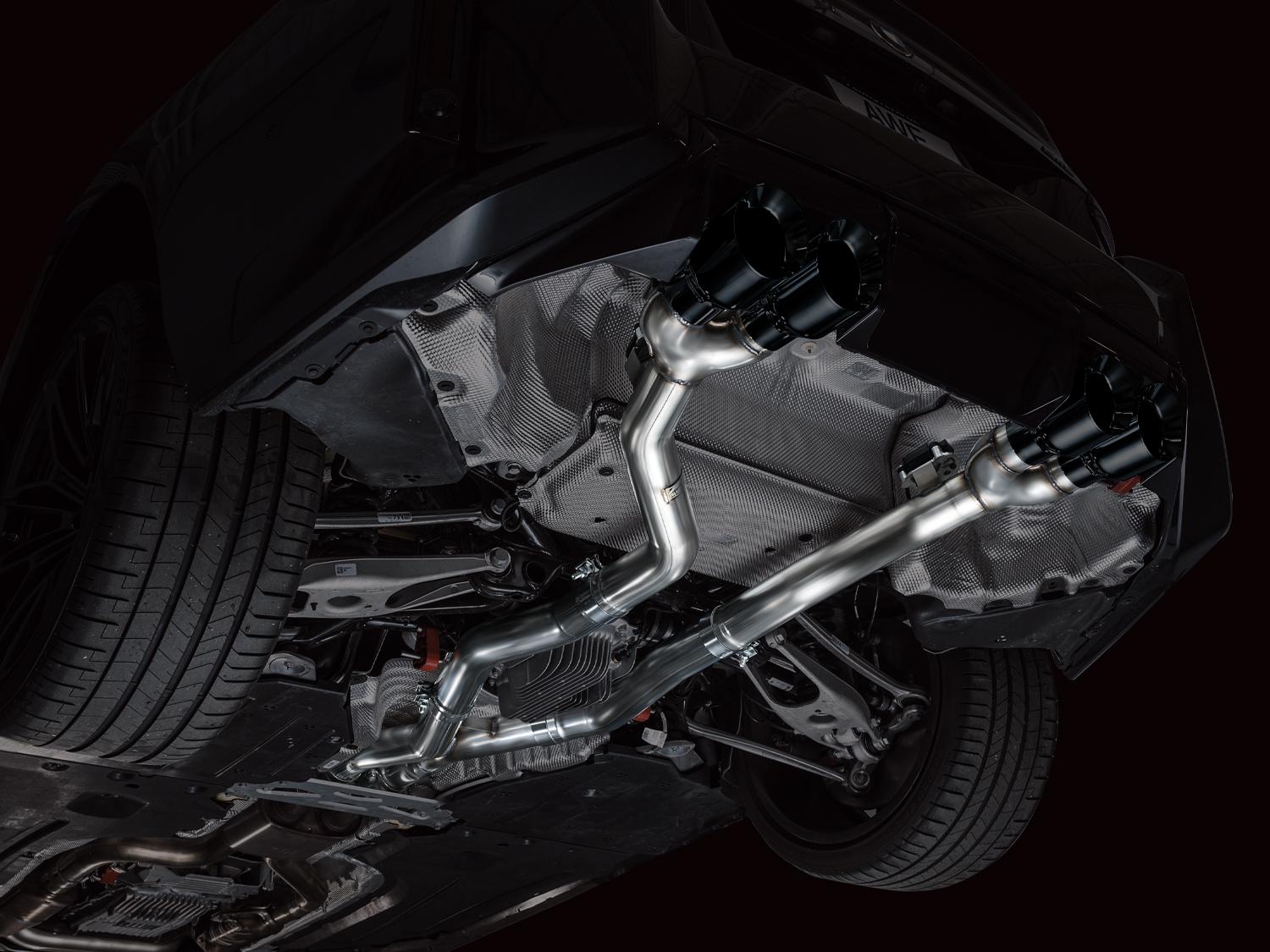 AWE Track Edition Exhaust for BMW G87 M2 - Diamond Black Tips - 3020-43487