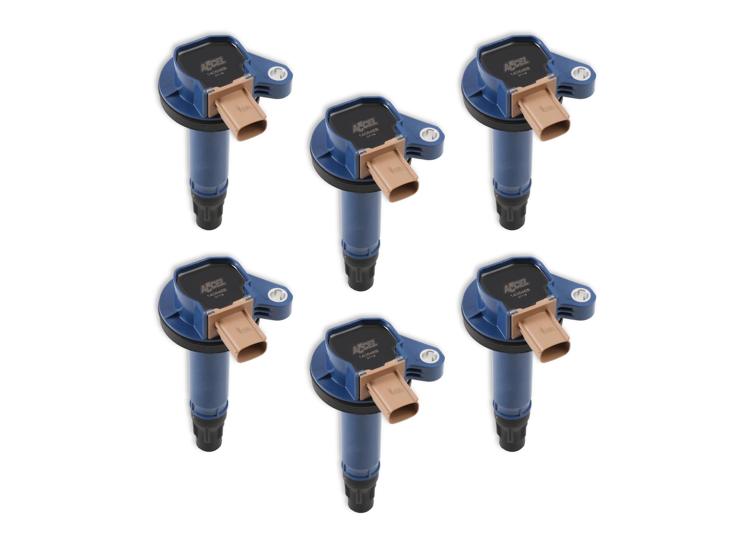 Accel 140646B-6 Coil,Ford Ecoboost 3.5L V6, 6-Pack Blue