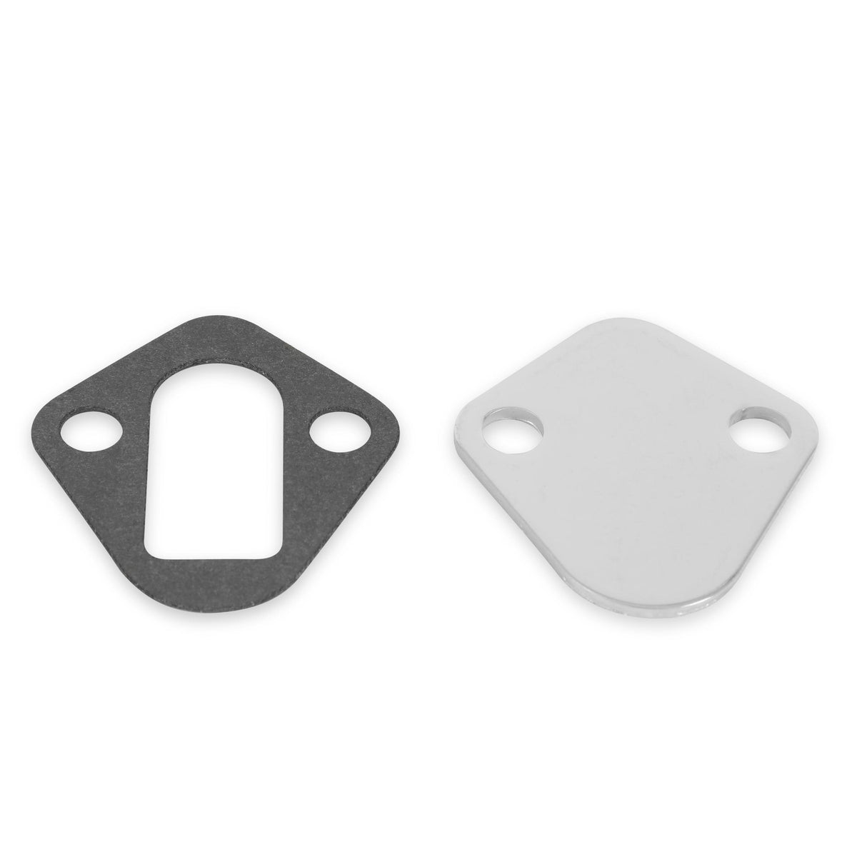 Mr. Gasket Fuel Pump Block Off Plate - Chrome.  - 1516