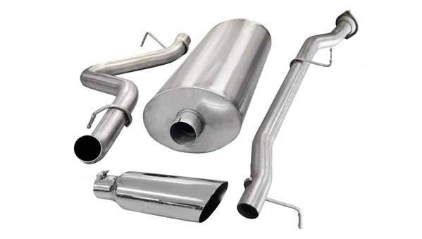 Corsa 24890 3" Single Side Exit Sport Catback Exhaust with 4.0" Single Polished Slash Cut Tip (2007-2010 Silverado / Sierra 167.7" Wheelbase - Crew / Long)