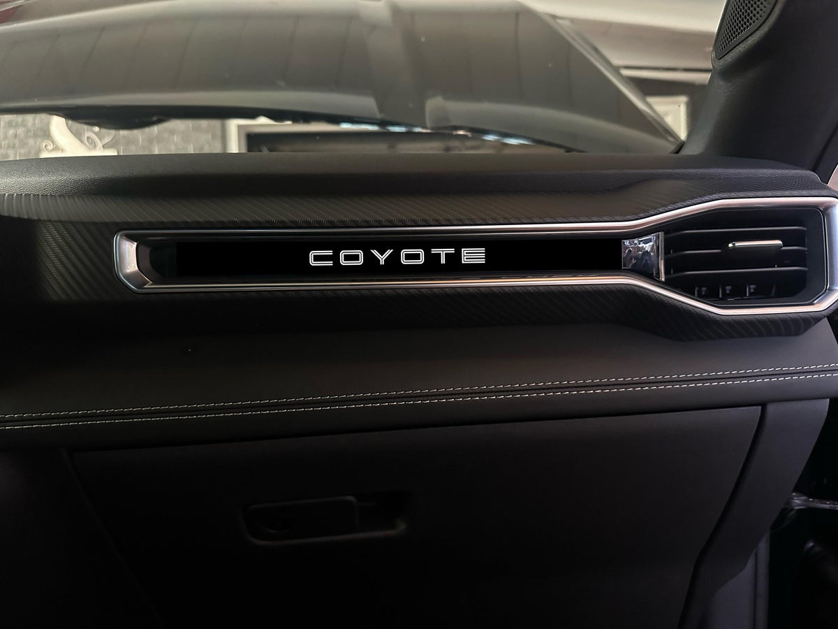 Anchor Room Large Aluminum Dash Plate [S4] Coyote - (2024-2026 Mustang) - 24FM_LDP_S4