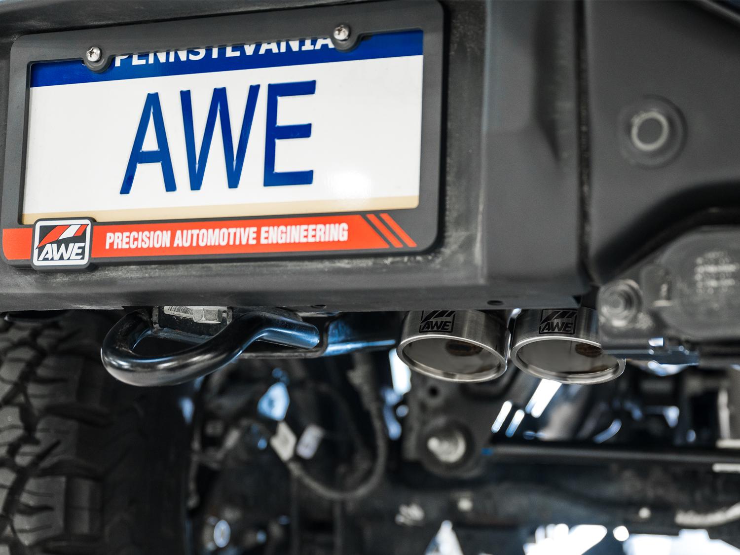 AWE 3" SwitchPath Catback Exhaust System - Dual BashGuards (2022-2025 Ford Bronco Raptor 3.0L) - 3025-31327