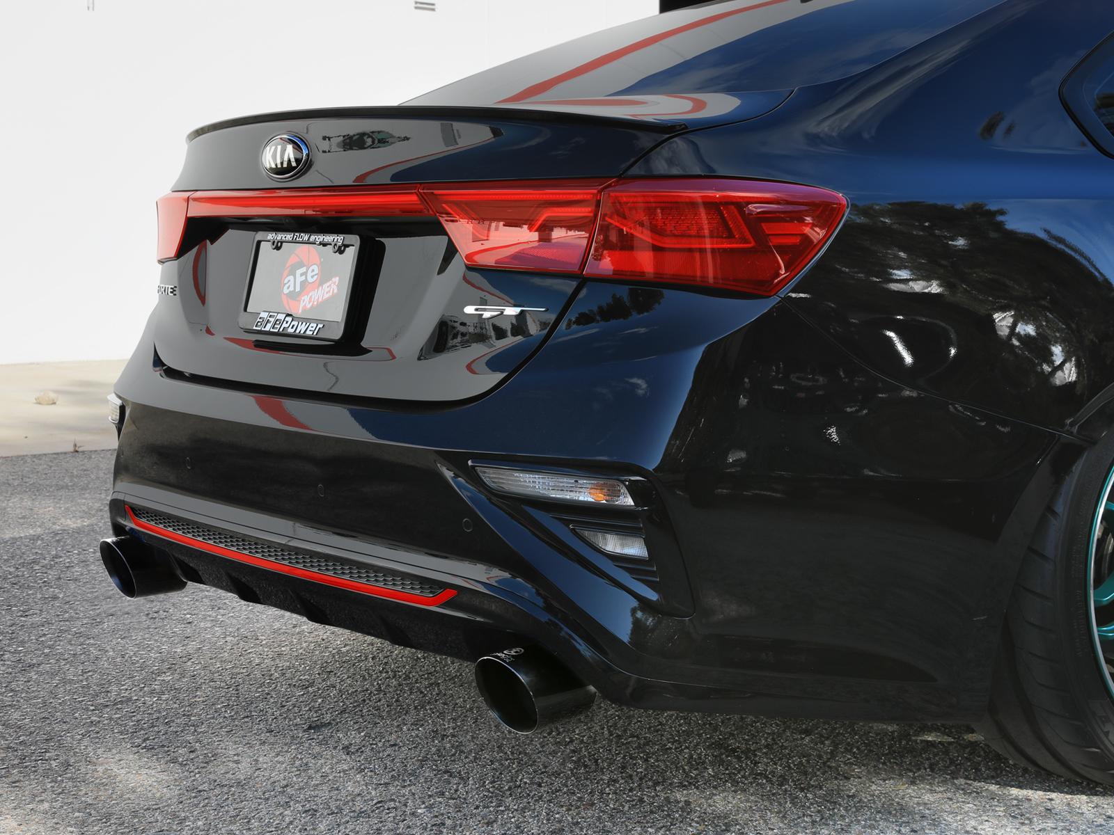 AFE Takeda 3 IN to 2-1/2 IN 304 Stainless Steel Axle-Back Exhaust w/ Black Tip (2020-2021 Forte GT) - 49-37037-B