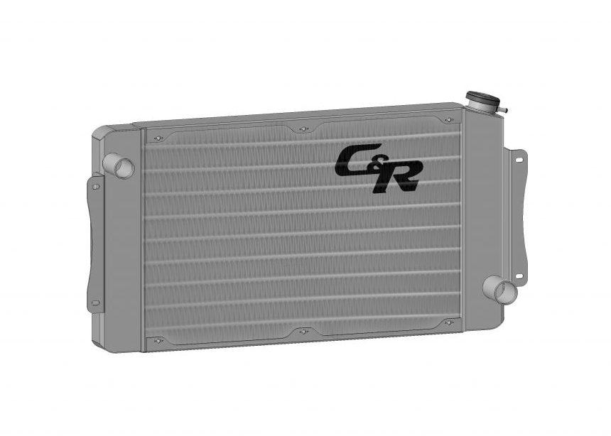 PWR Chevrolet Bel Air 55-57 Extruded Tube Crossflow Radiator SBC/BBC PWR Racing - 25-10280