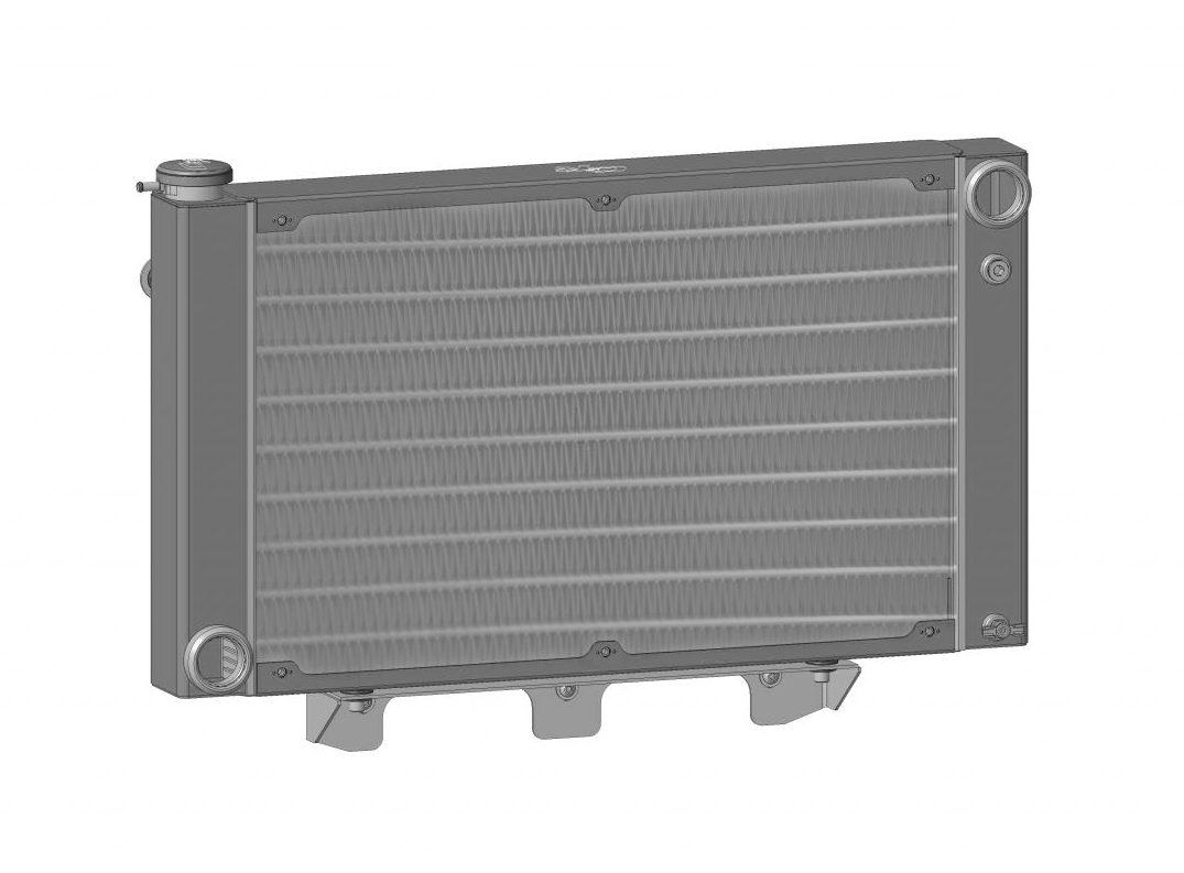 PWR 55mm Performance Radiator - Use w/ SPAL Fans (1967-1970 Mustang 5.0 Coyote) - 25-11550