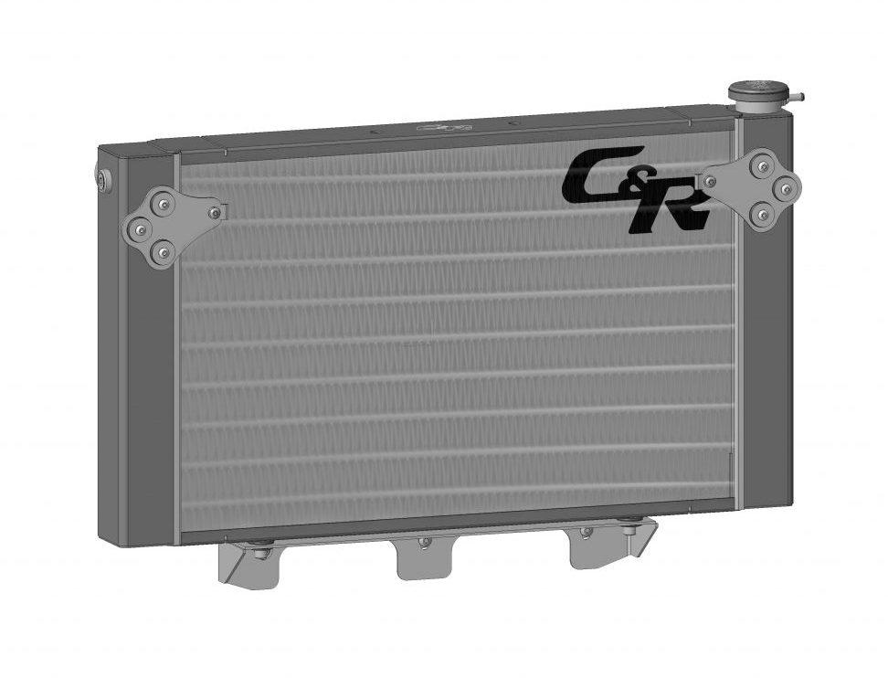 PWR Mustang 67-70 Extruded Tube Crossflow Radiator w/TOC 5.0 Coyote PWR Racing - 25-11551