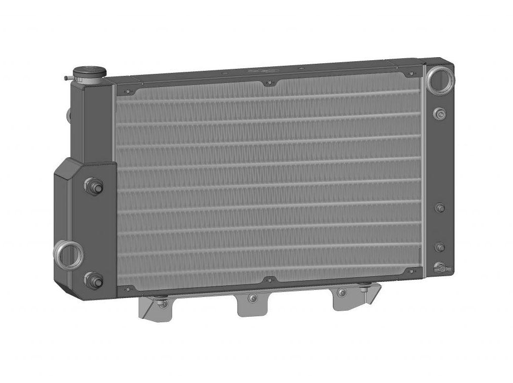 PWR Mustang Radiator Crossflow 67-70 5.0 Coyote Engine & Power Steering Oil Coolers W/Out Spal Fan CR Racing - 25-11554