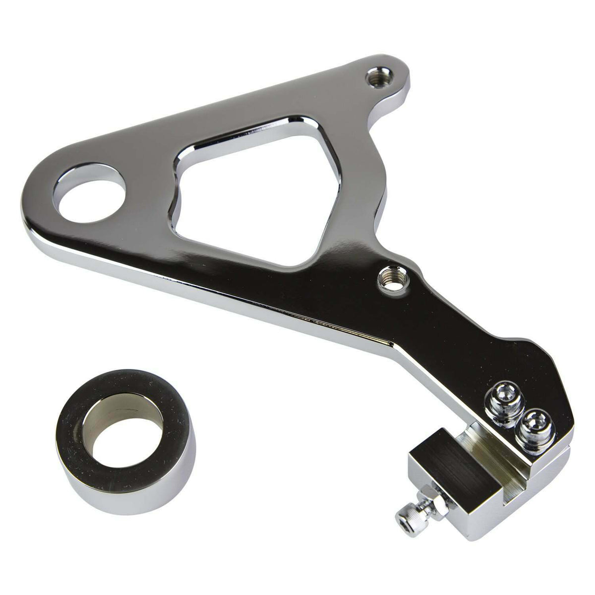 Wilwood Caliper Mounting Kit Chrome w/Bracket GP310 2000-06 FLH/FLT - 250-10165