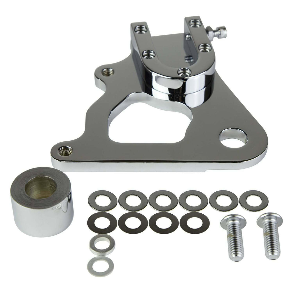 Wilwood Caliper Mounting Kit Chrome w/Bracket GP310 1984-99 Dyna - 250-8034